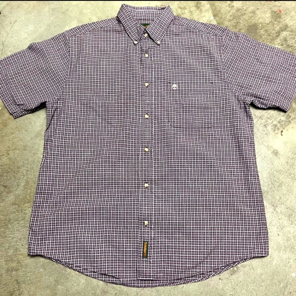 EUC Timberland Short Sleeve Shirt - Purple - Large